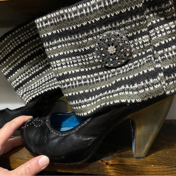 Irregular Choice 80s ankle leg warmer heels size 10 Eur 41 - Picture 2 of 5